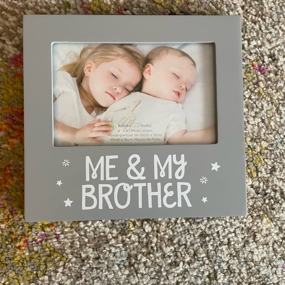 Picture frame gray my brother & me